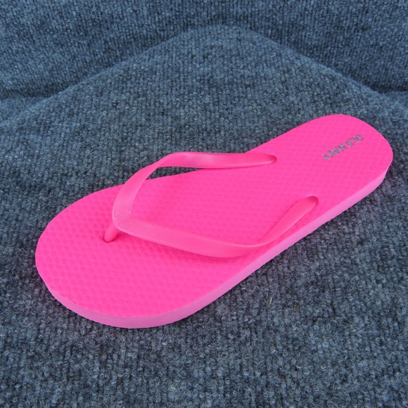 Old‎ Navy Youth Girls Flip Flop Shoes Pink Synthetic Slip On Size 3-4 Medium - Picture 1 of 7